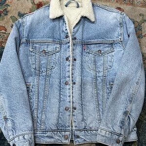 Levi's Light Blue Denim Jacket with Sherpa Lining